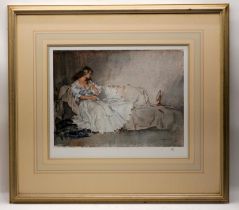 William Russell Flint (1880-1969) Limited Edition gallery embossed print 'The Looking Glass'. 132/