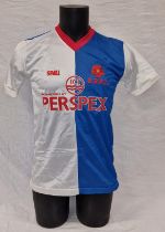 Blackburn Rovers 1987-88 football jersey size M. ICI Perspex logo. Of the period, not a reproduction