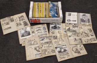 Speedway interest: Very large collection of vintage scrapbooks full of speedway related newspaper