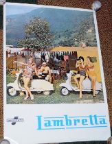 A Lambretta innocent advertising poster approx 20 x 27"