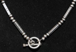 Fancy link silver neck chain 46cm long
