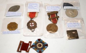 A small collection of antique civil medals and commemoratives c/w a Chinese Red Army Kuomintang