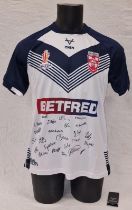 2021 Rugby League World Cup England team signed replica shirt size M. Unworn with tags