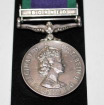 Queen Elizabeth General Service Medal GSM with Borneo clasp awarded to Loughran Mechanical