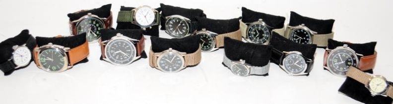 collection of 14 watches all from the Eaglemoss Military watches collection. Most appear unworn