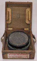 Vintage ships compass in wood case type P4A.