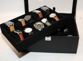 Watch box of 20 watches all from the Eaglemoss Military watches collection. Most appear unworn