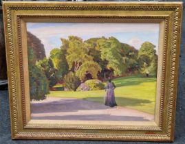 Harold Speed (1872-1957) Gilt framed oil on canvas "English Landscape" 69x83cm.