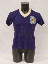 Vintage 1950's Scotland Football jersey with heavily embroidered crest. Has some age related