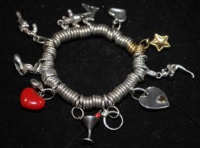 Links of London charm bracelet and charms