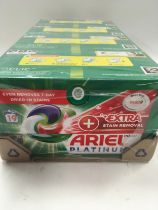 Four packs of Ariel Platinum washing pods x 19 (10)