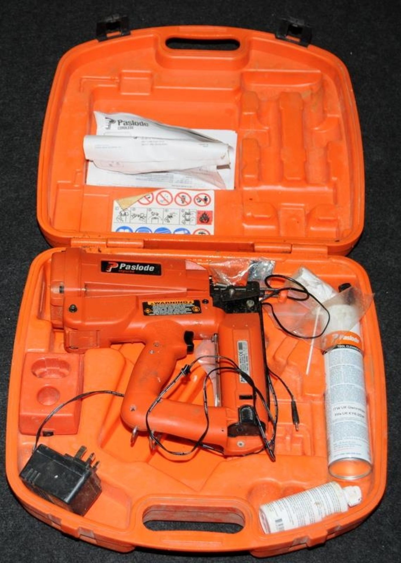 Paslode Impulse nail gun in poly carry case