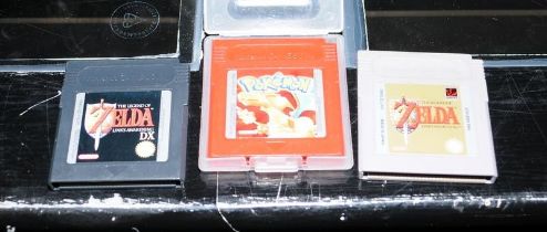 Vintage Nintendo Gameboy games: The Legend of Zelda The Awakening and Te Awakening DX and Pokemon