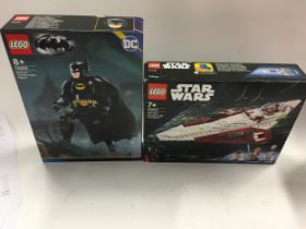 Two boxed Lego sets, Batman 76259 and Starwars obi-wan kenobis jedi star fighter 75333 (11).