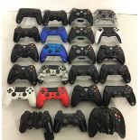 COLLECTION OF VARIOUS HAND HELD CONTROLLERS FOR GAME CONSOLES. Makes here include - Sony & Xbox