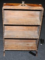 Antique Owle sectional bookcases small bookcase in four parts with owl finial. O/all built height
