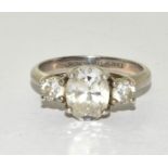 A Tru Diamonds trilogy ring, Size P