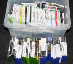 A large collection of computer games. Playstation, X-Box etc