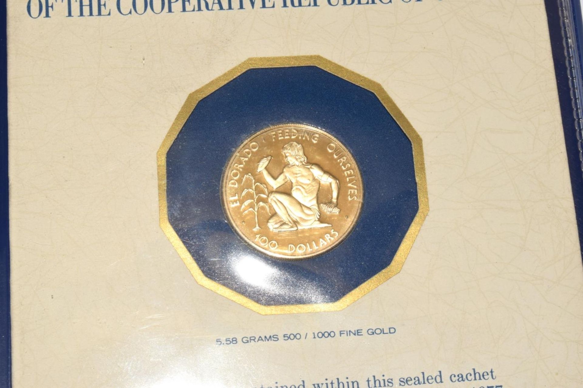 Gold coin of guyana contains 5.58g 500/1000 fine gold. - Image 2 of 3