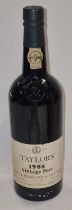 Sealed bottle of Taylor's 1985 vintage port