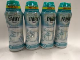 Four Fairy Fresh scent boosters 570g bottles. (8)