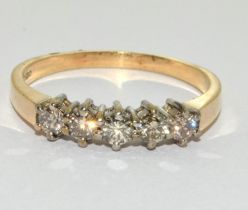 Diamond approx. 0.50ct 9ct gold ring. 2.8g Size S +