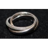 Sterling silver Russian wedding band size O
