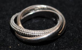 Sterling silver Russian wedding band size O