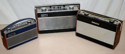 3 x vintage Roberts Radios, models R606, R404 and Rambler II