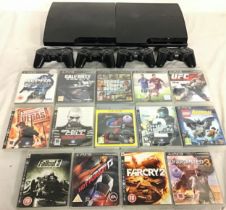 COLLECTION OF SONY PLAYSTATION 3 CONSOLES AND GAMES. To include 2 x consoles - 4 hand held