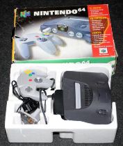 Nintendo 64 console in original box
