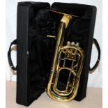 Brass Baritone Horn ref JP 173 c/w protective carry case