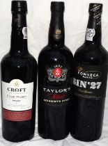 3 Bottles of Port to include Taylors