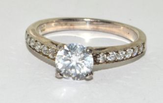 A 925 solitaire CZ ring Size Q