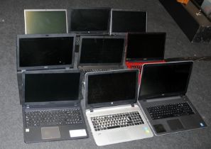 A quantity of laptops, Samsung, Dell, HP etc. No cables, offered untested