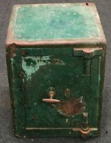 Antique cast iron safe with age related patina 56x43x40cm.