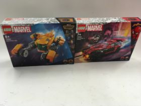 Two Marvel Lego sets Baby rockets set 76254 and miles morales vs morbius. (76244) (11)