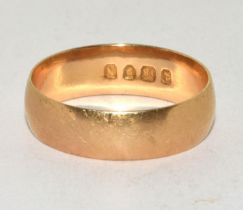 18ct gold plain wedding band size Q 4.4g