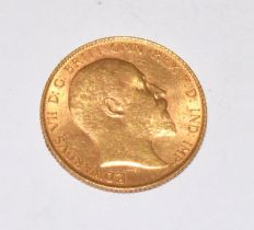 Edward VII gold 1/2 sovereign dated 1910