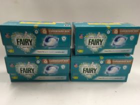 Four packs of Fairy non bio washing pods x 28 in each pack. (10)