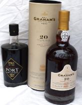 Boxed Grahams 20year old Tawny Port together another bottle of Port
