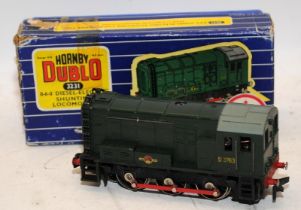Rare vintage Hornby Dublo diesel-electric shunting locomotive in BR green ref:3231. In original box