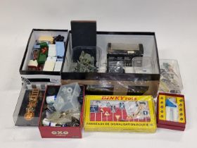 Collection of mixed die cast together with toy parts.