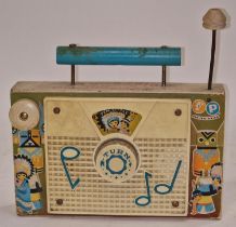 Fisher Price vintage 1960's musical TV-Radio in working order.