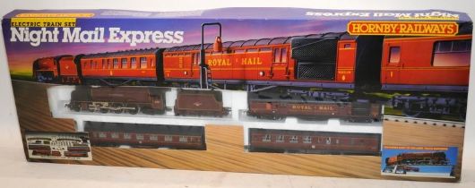Hornby OO gauge electric train set Night Mail Express ref:R758. Appears unused, boxed.