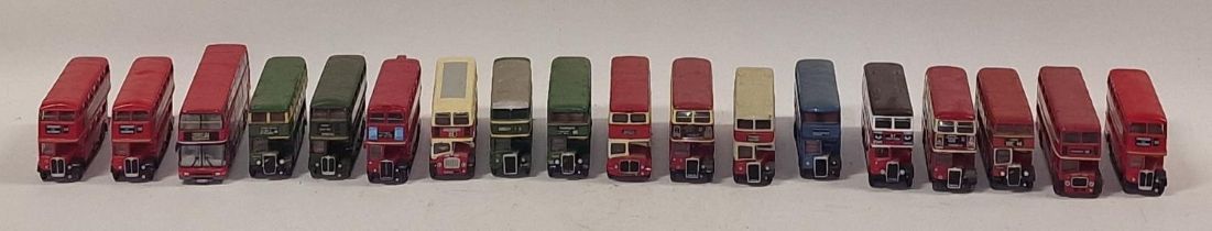 Collection of unboxed die cast buses (18).