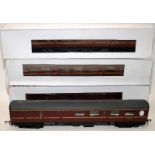 Hornby Thompson OO gauge Pro Repaint Maroon Coaches x 4