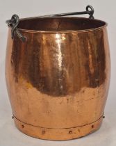 Large vintage copper pot/cauldron 32cm tall.