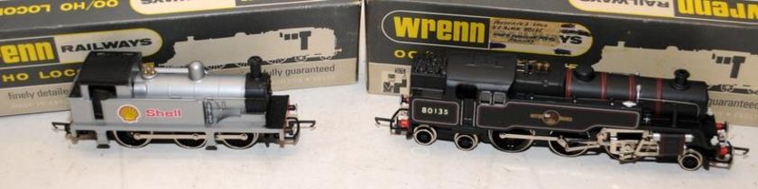 Wrenn 0-6-0 Tank Shell livery ref:W2203 c/w 2-6-4 Tank BR Black ref:W2218. Both boxed (Shell box has