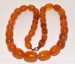 Vintage amber coloured necklace